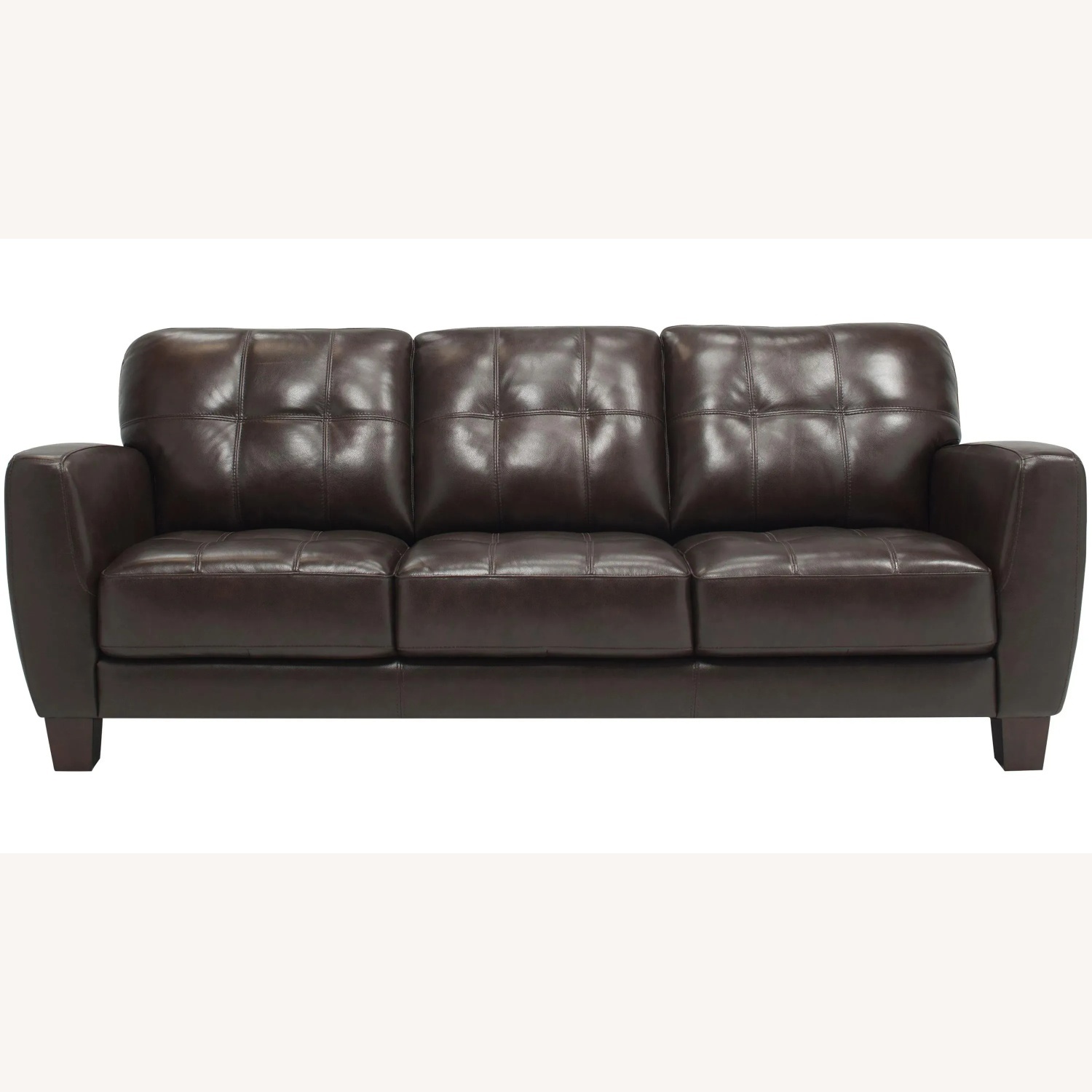 Raymour & Flanigan Gino Leather Sofa - image-4