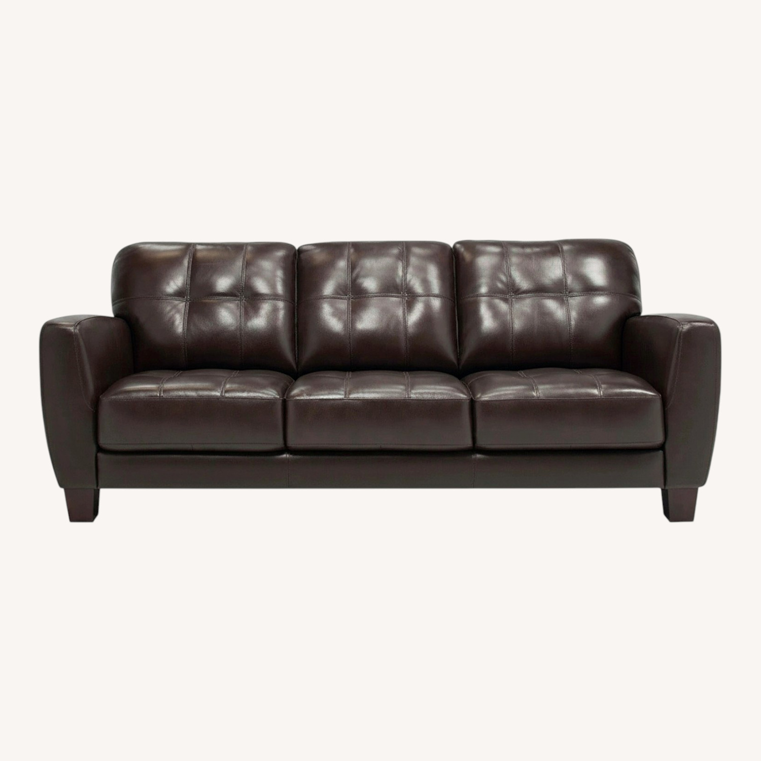 Raymour & Flanigan Gino Leather Sofa - image-0