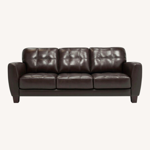 Used Raymour & Flanigan Gino Leather Sofa for sale on AptDeco