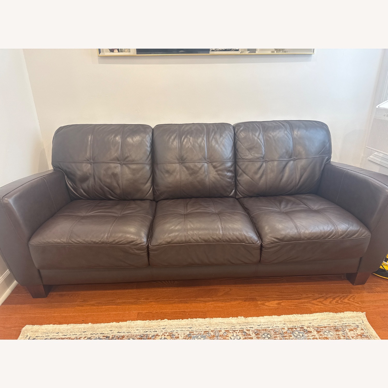 Raymour & Flanigan Gino Leather Sofa - image-1