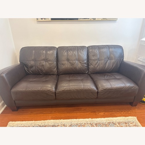 Used Raymour & Flanigan Gino Leather Sofa for sale on AptDeco