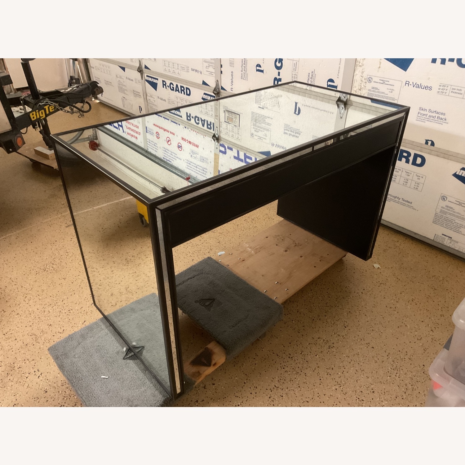 Restoration Hardware Strand Mirrored Glass Desk - image-2