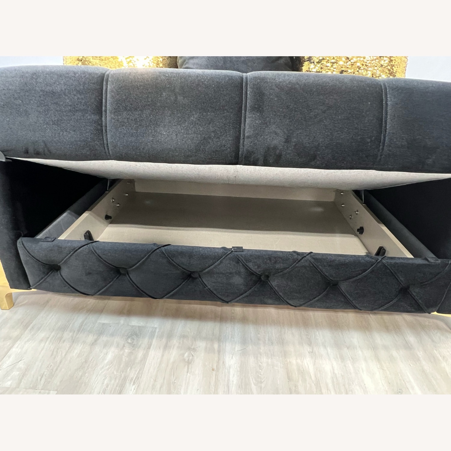 Latitude Run Lust Modern Style Loveseat In Black - image-11
