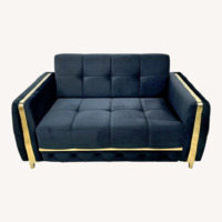 Latitude Run Lust Modern Style Loveseat In Black