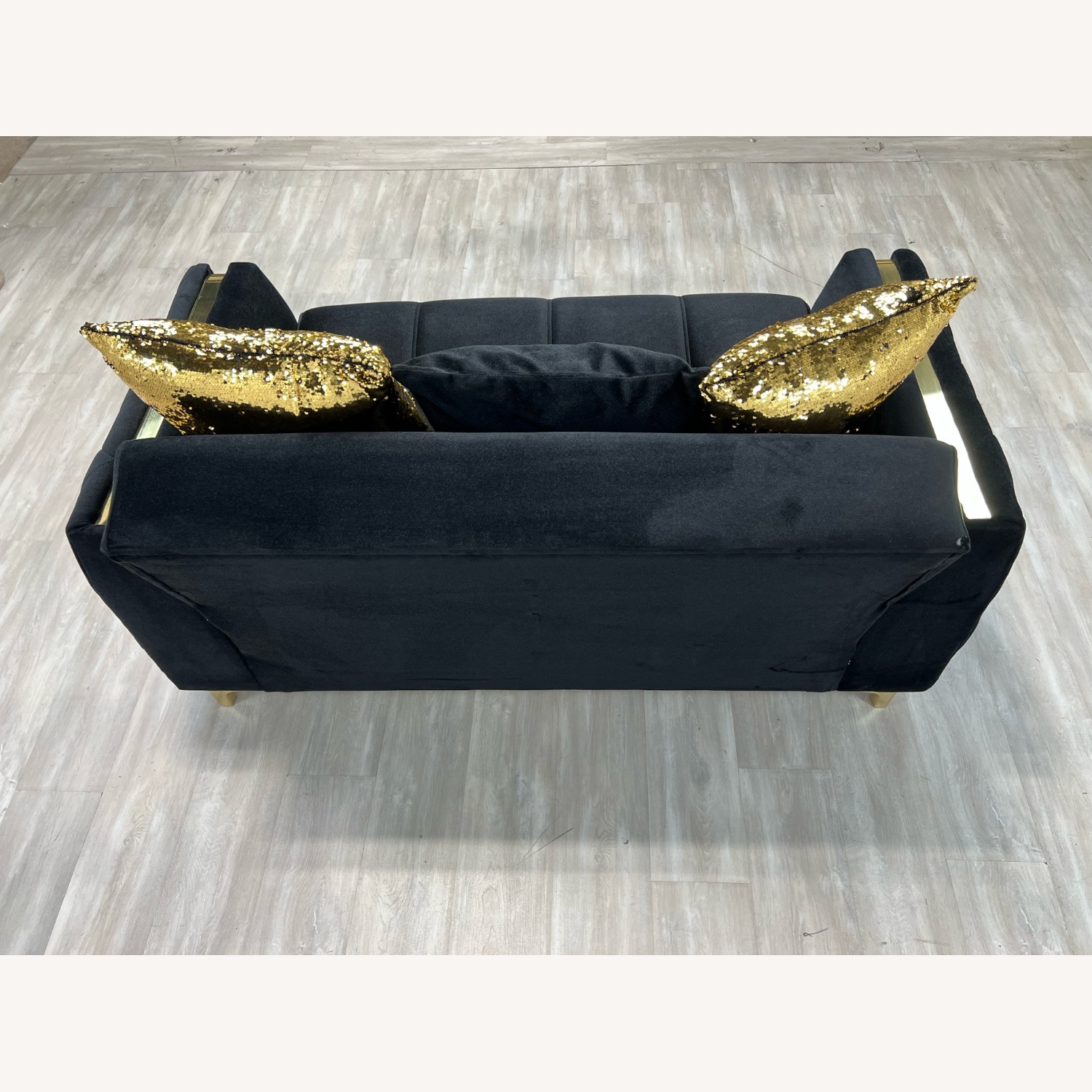 Latitude Run Lust Modern Style Loveseat In Black - image-7