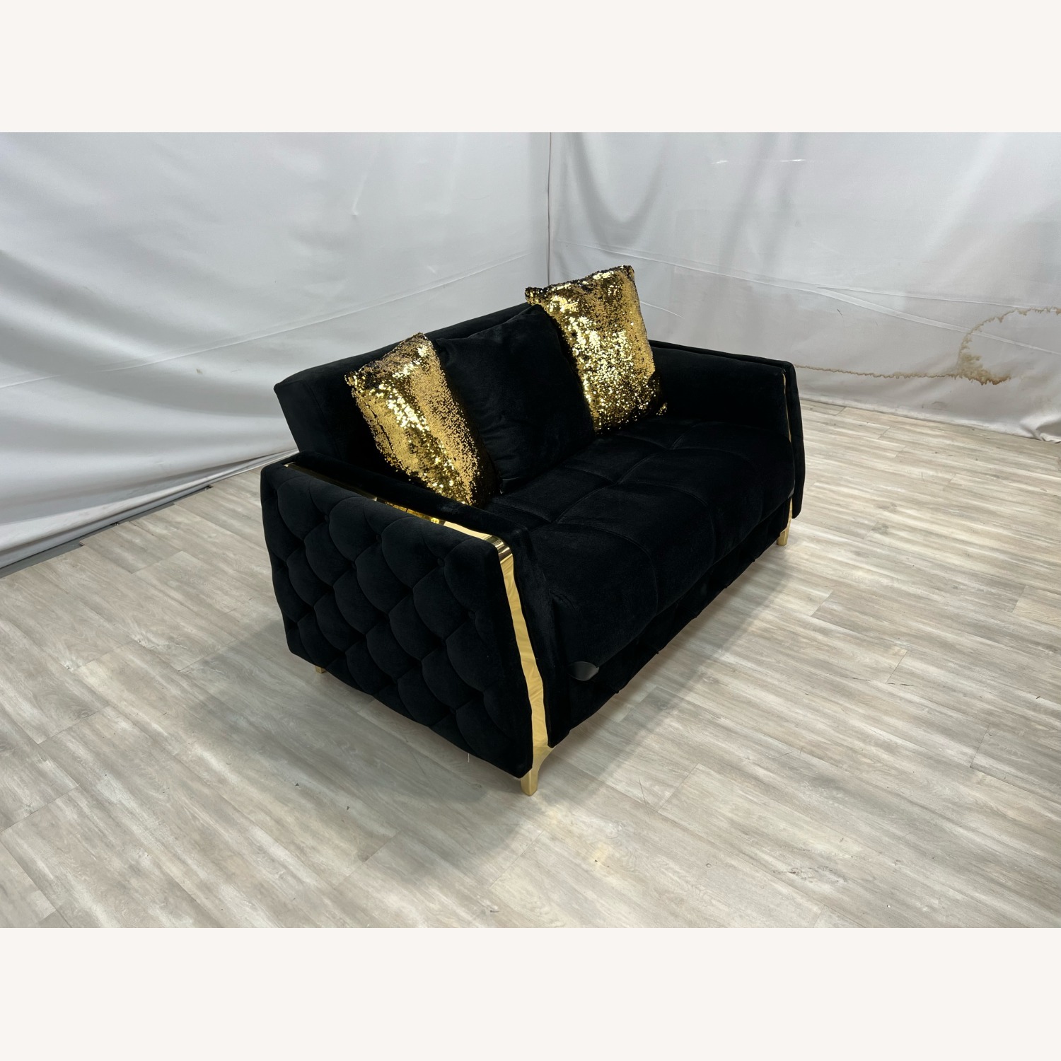Latitude Run Lust Modern Style Loveseat In Black - image-3