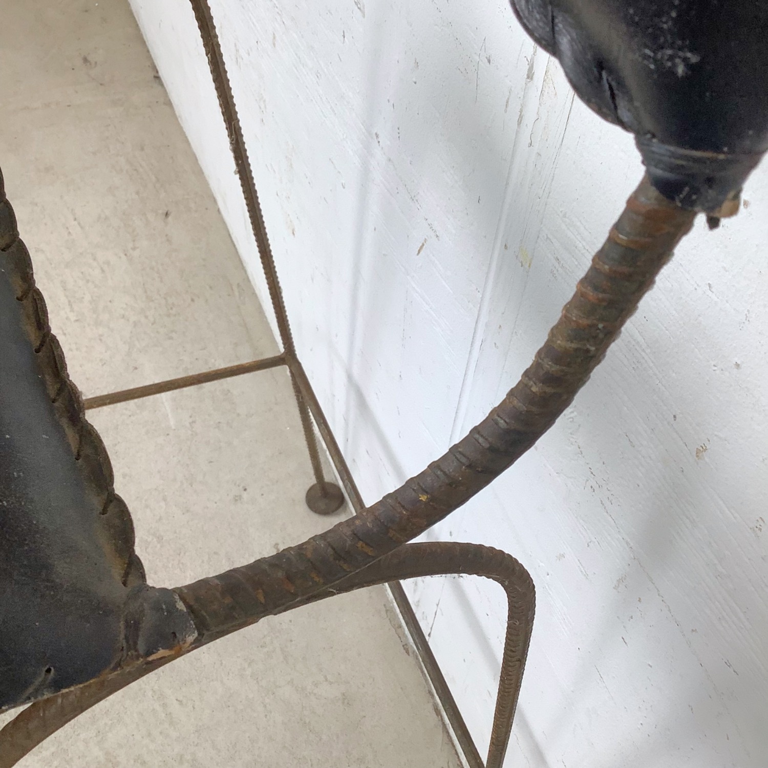 Vintage Studio-Made Iron Counter Stool - image-20
