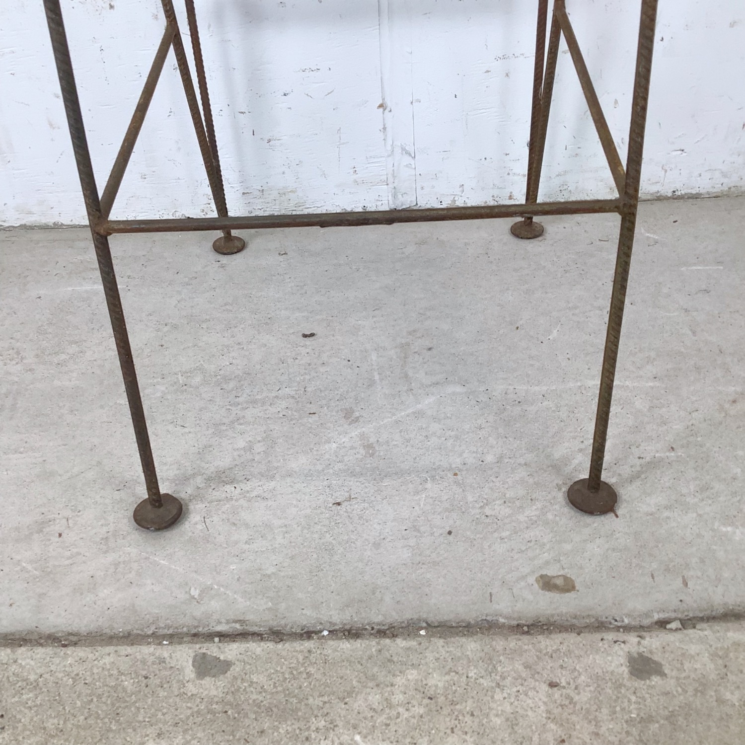 Vintage Studio-Made Iron Counter Stool - image-11