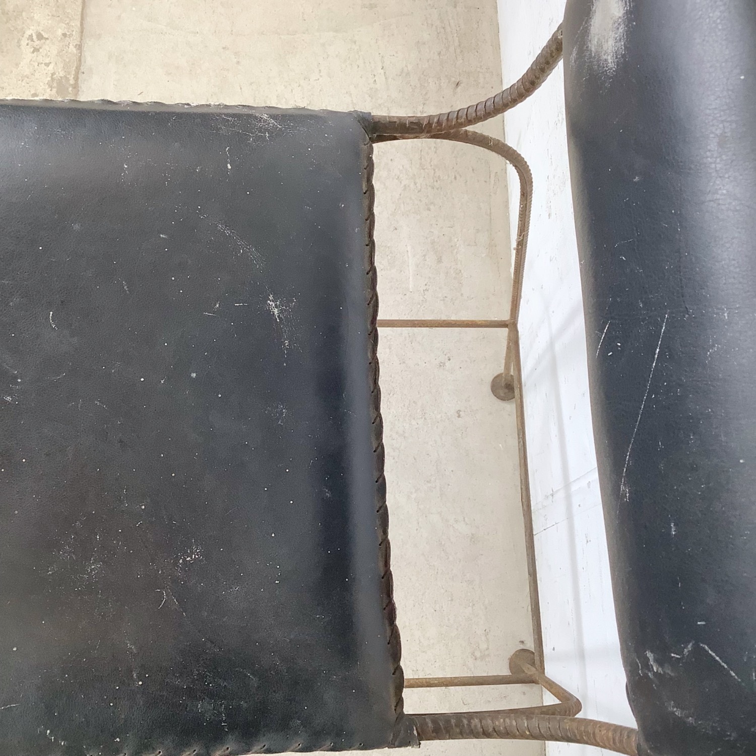 Vintage Studio-Made Iron Counter Stool - image-7