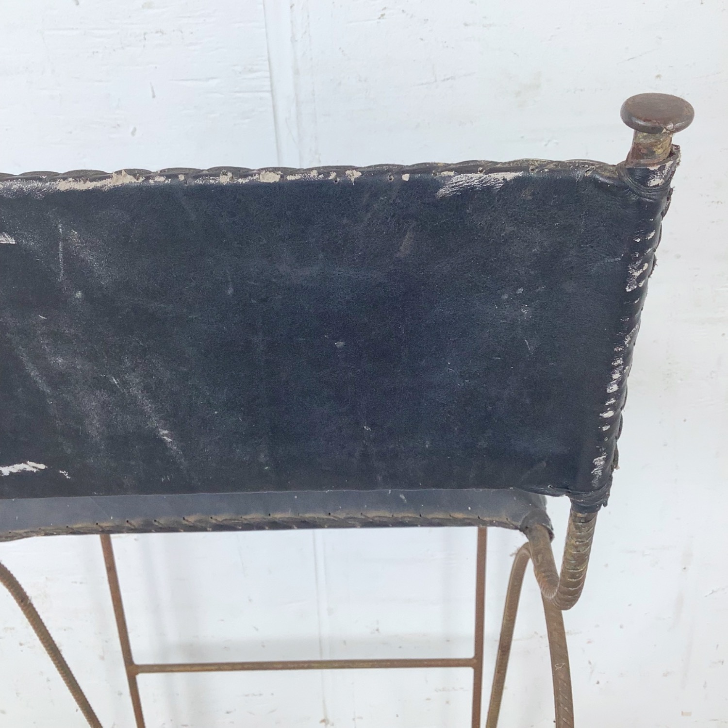Vintage Studio-Made Iron Counter Stool - image-14