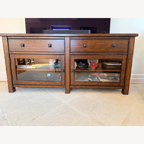 Used Pottery Barn Benchwright Media Console for sale on AptDeco