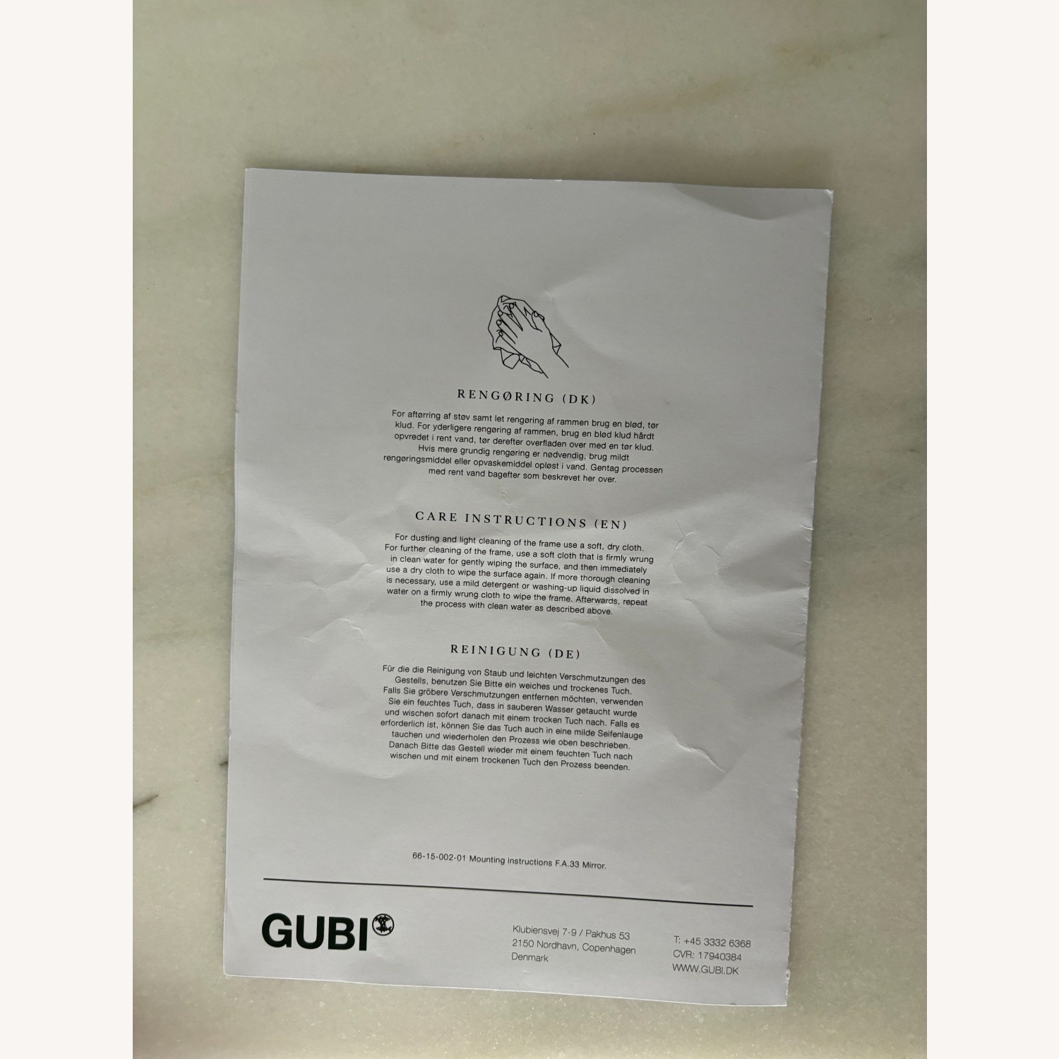 Gubi F.A. 33 Mirror in Gold - image-5
