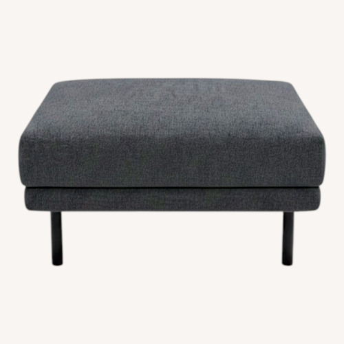 Used Burrow Range Ottoman - Heather Charcoal for sale on AptDeco
