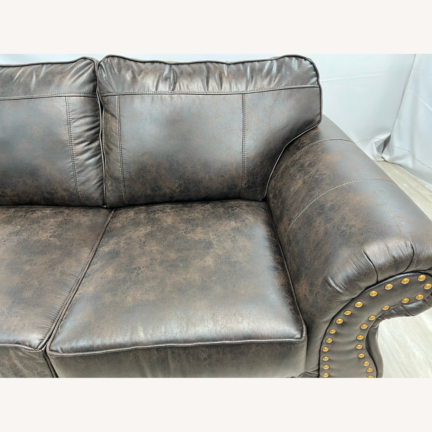Canora Grey Macalla Faux Leather Sofa - image-9