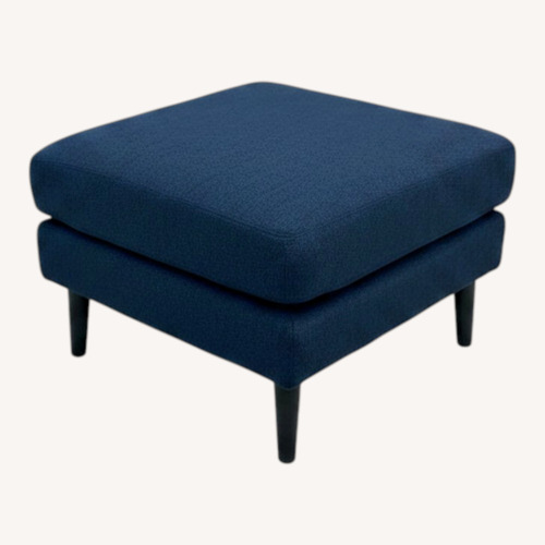 Used Burrow Nomad Ottoman - Navy Blue for sale on AptDeco