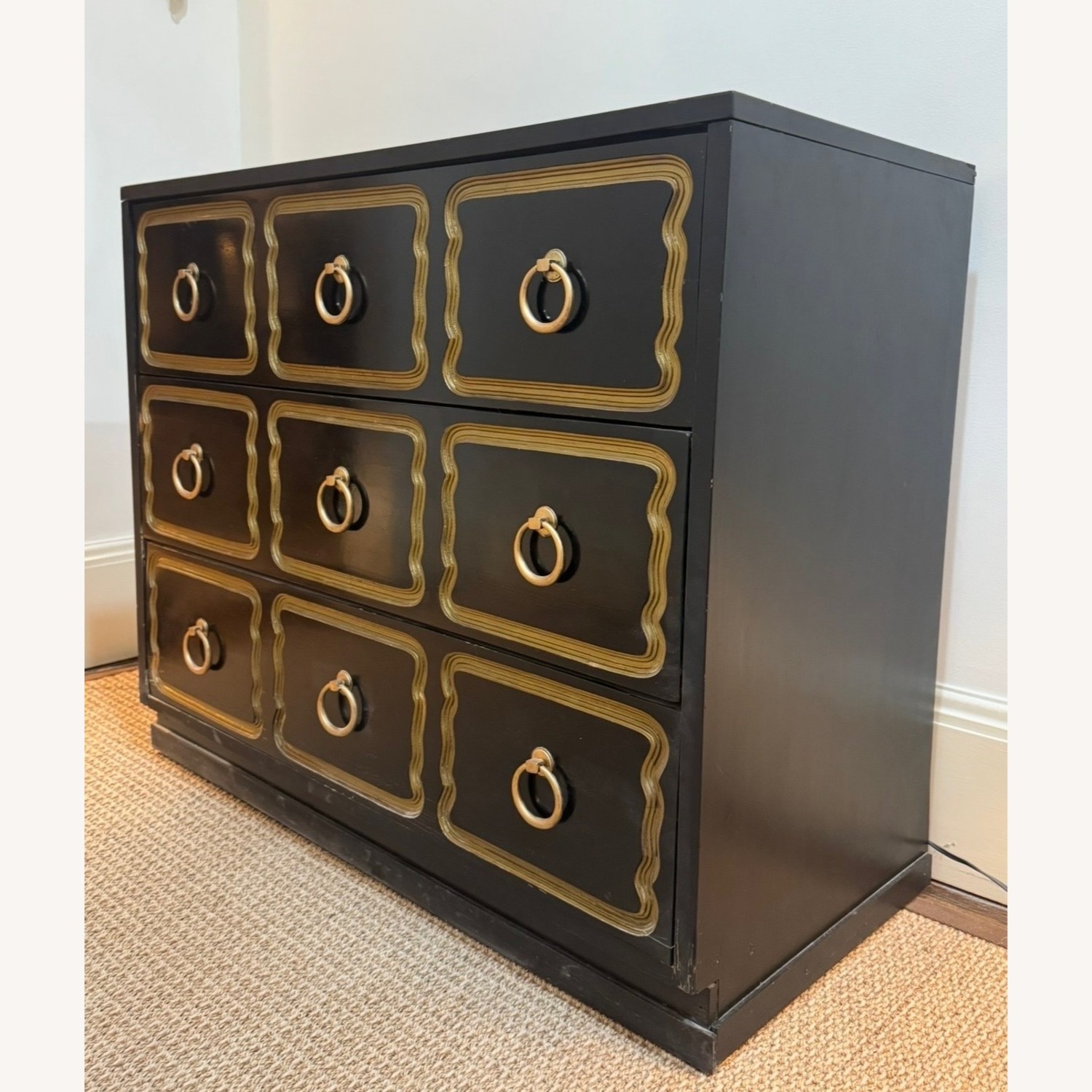 Vintage Hollywood Regency 3 Drawer Espagna Chest - image-1