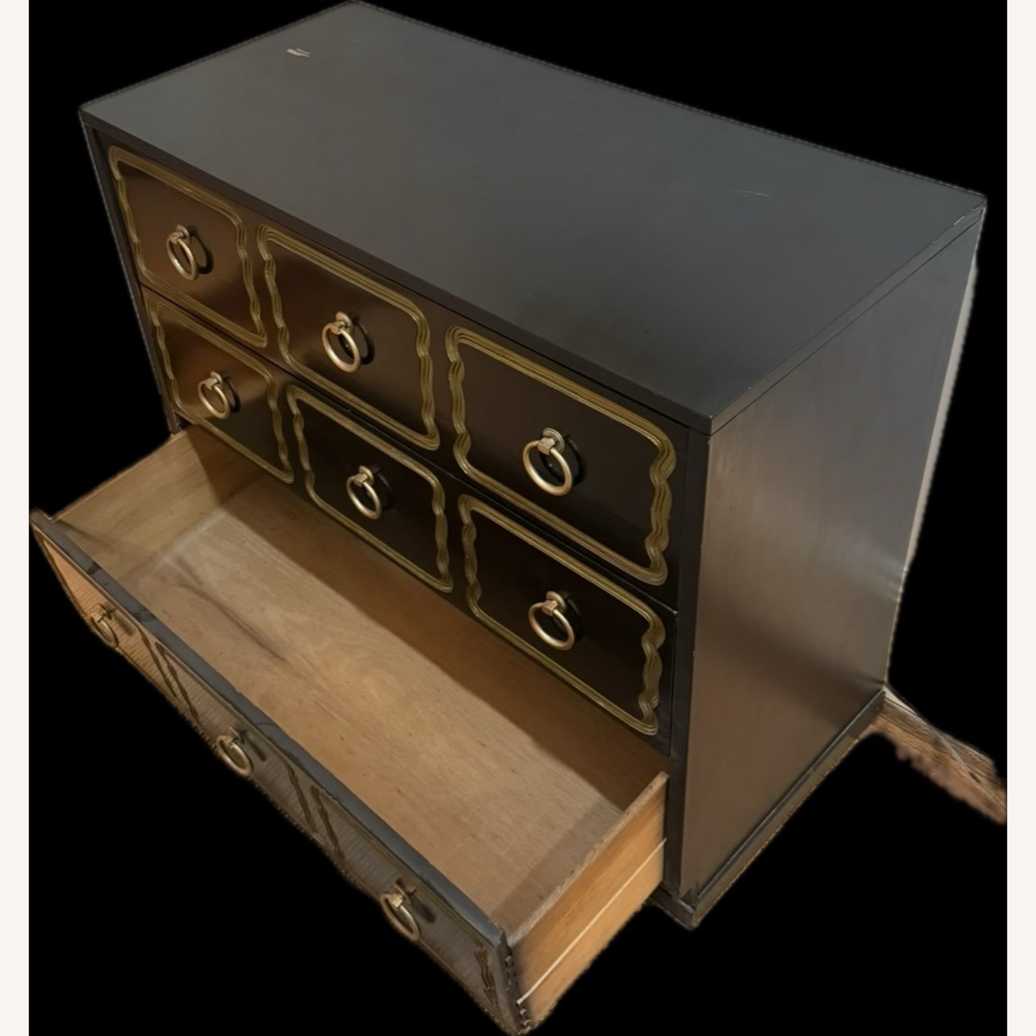 Vintage Hollywood Regency 3 Drawer Espagna Chest - image-4