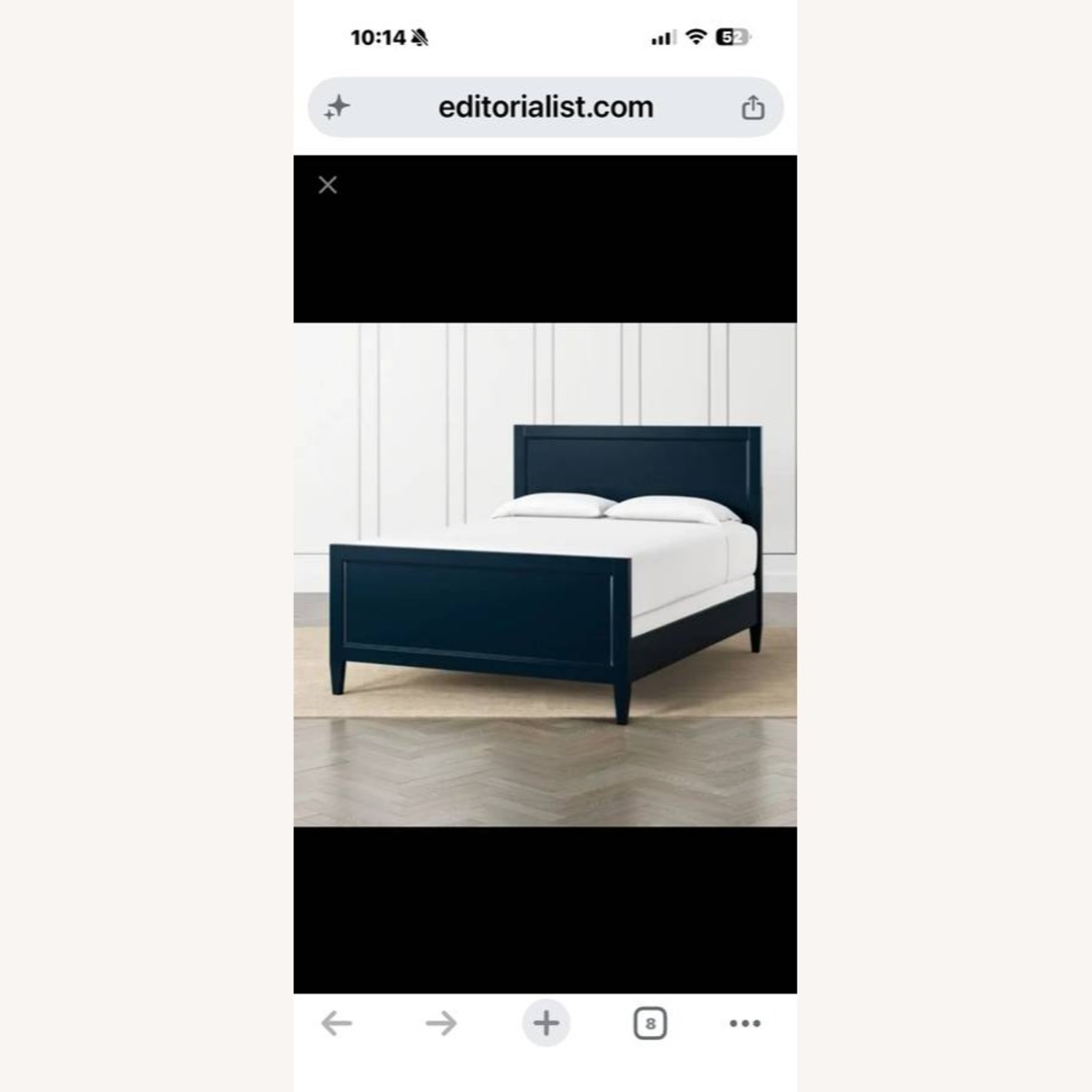 Crate & Barrel Harbor Indigo Queen Bed - image-2