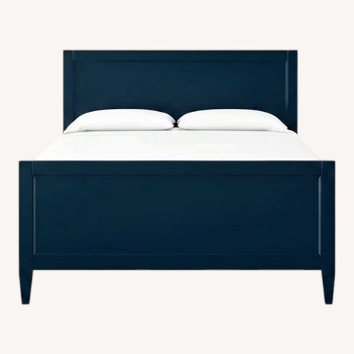 Used Crate & Barrel Harbor Indigo Queen Bed for sale on AptDeco