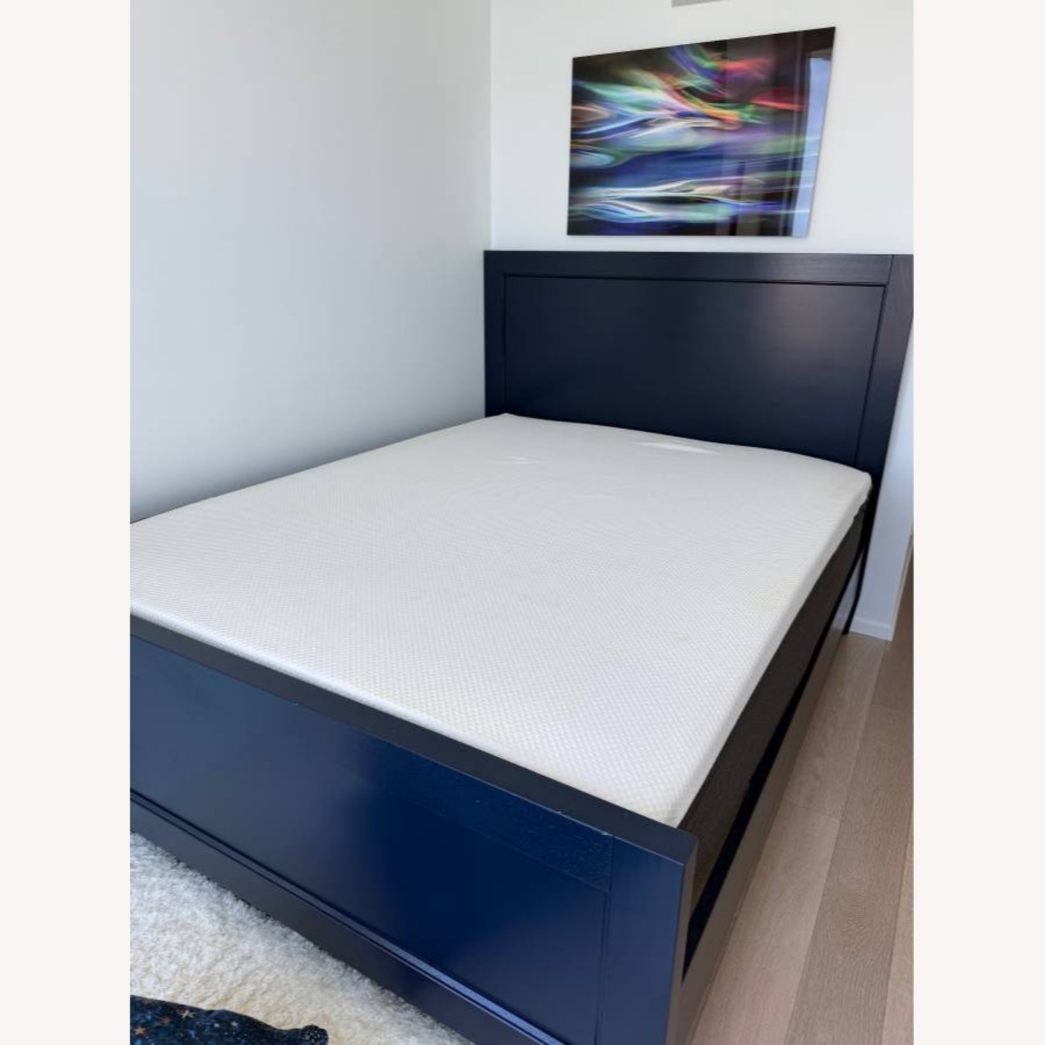 Crate & Barrel Harbor Indigo Queen Bed - image-1