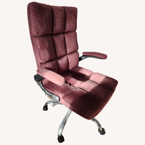 Used Burgendy Velvet Office Chair for sale on AptDeco