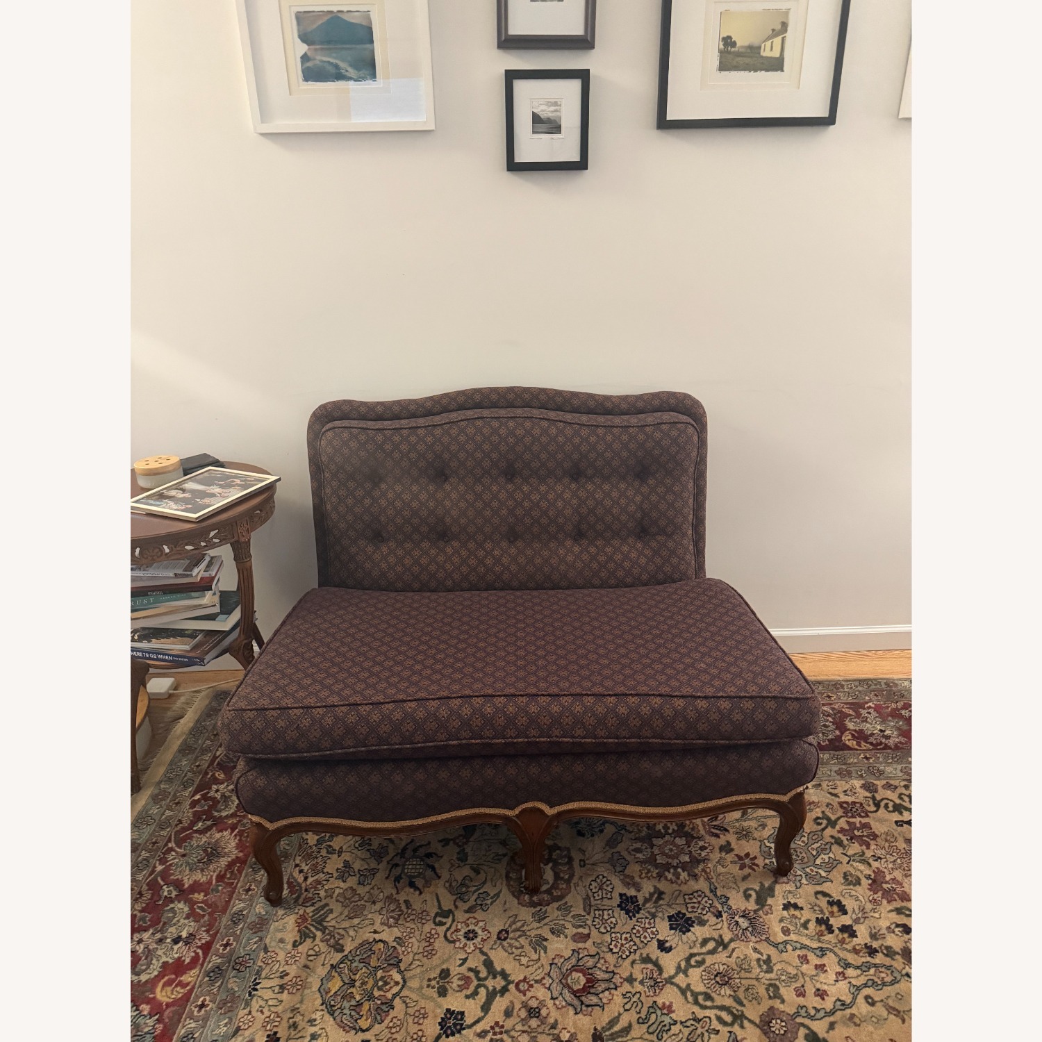 Vintage French Provincial Loveseat — Set of 2 - image-1