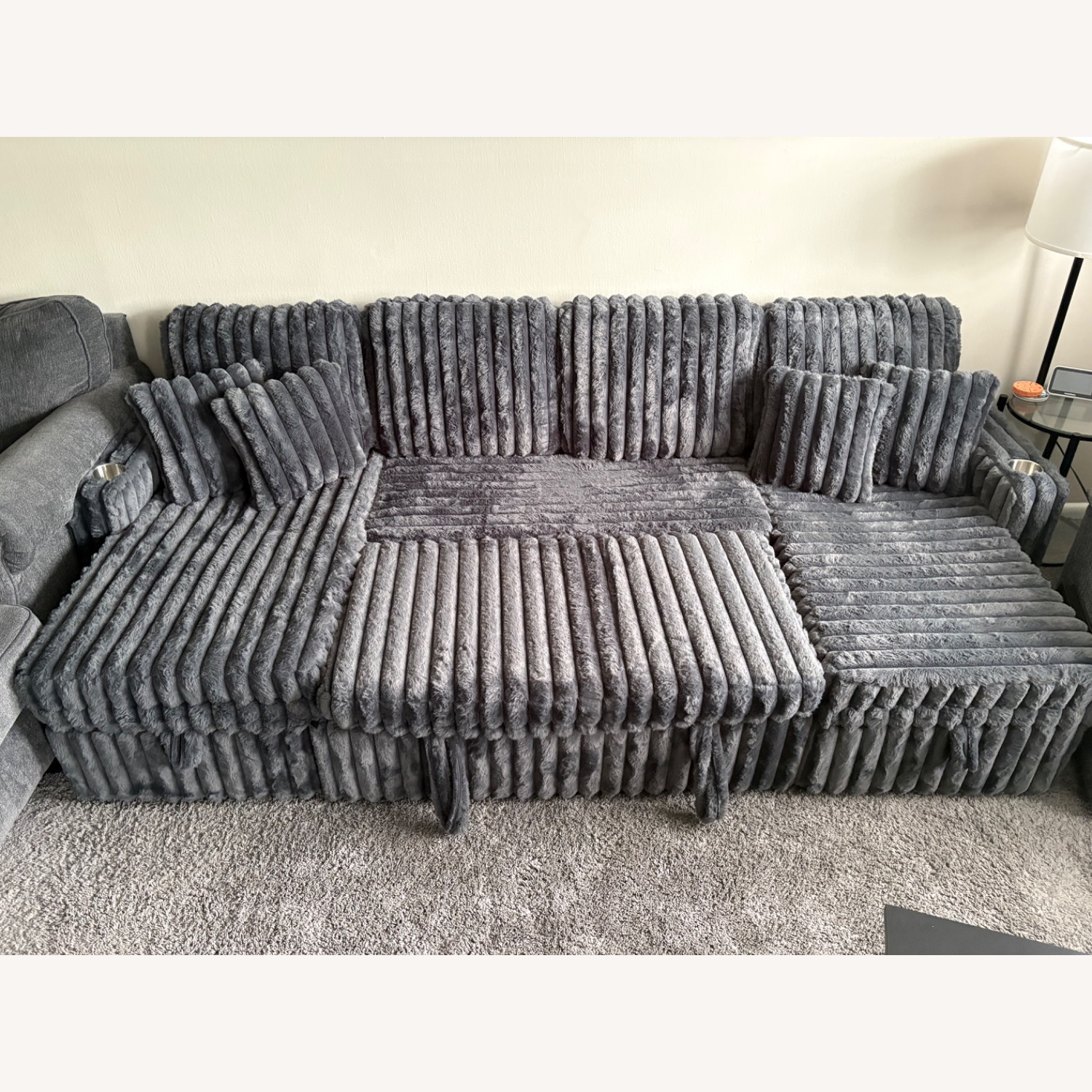 Dark Gray Sleeper Sofa - image-3
