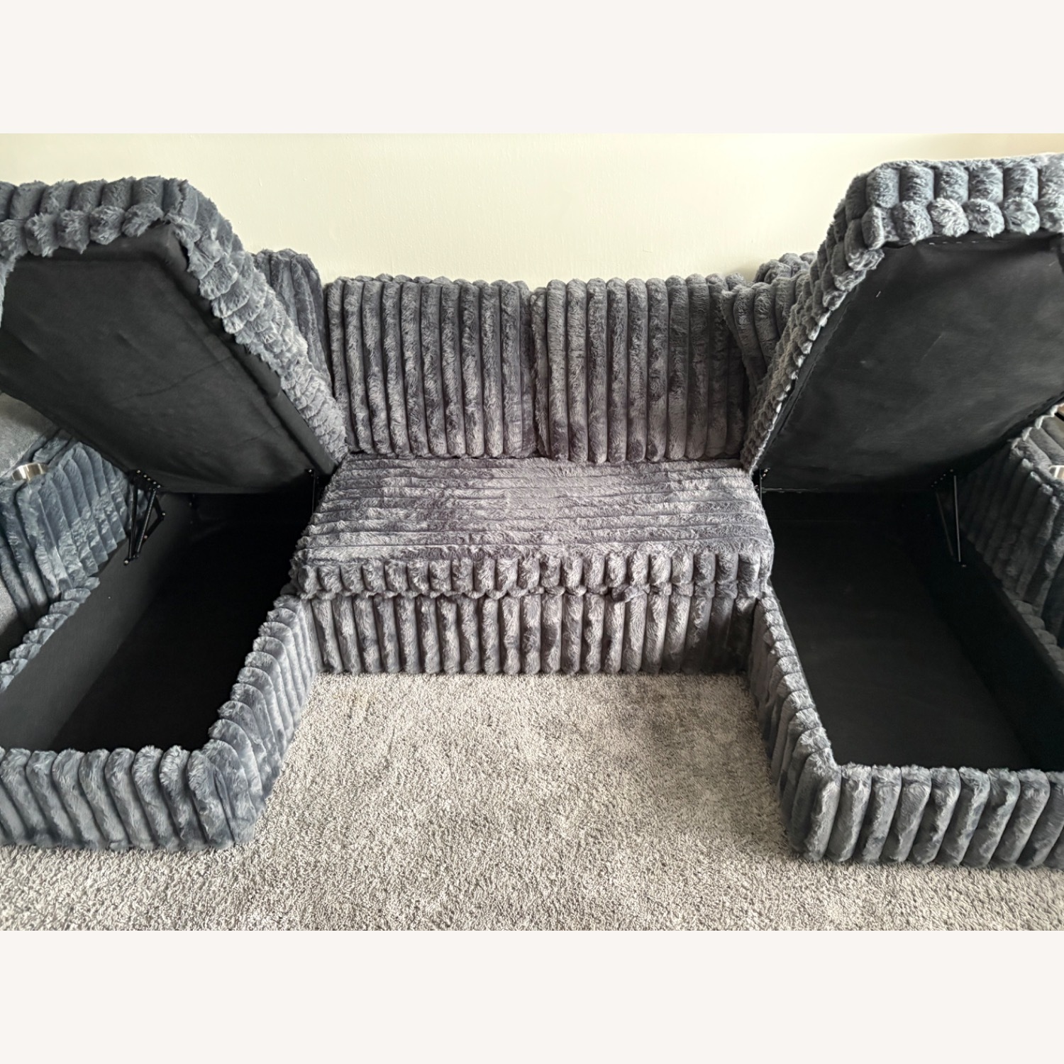 Dark Gray Sleeper Sofa - image-2