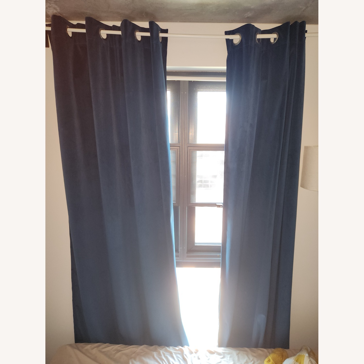 Navy Velvet Curtain - image-6