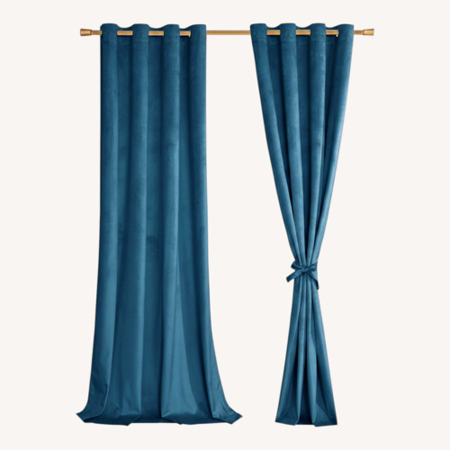 Used Navy Velvet Curtain for sale on AptDeco