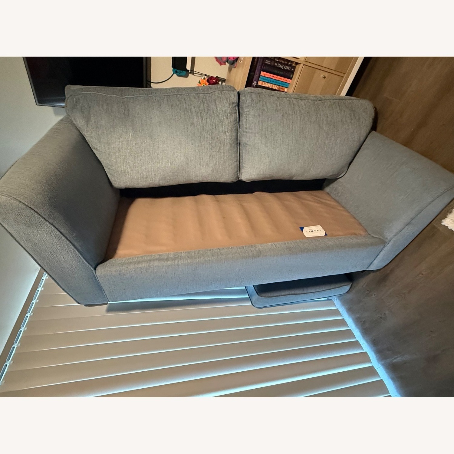 La-Z-Boy Blue Fabric 2 Seater Sofa - image-1
