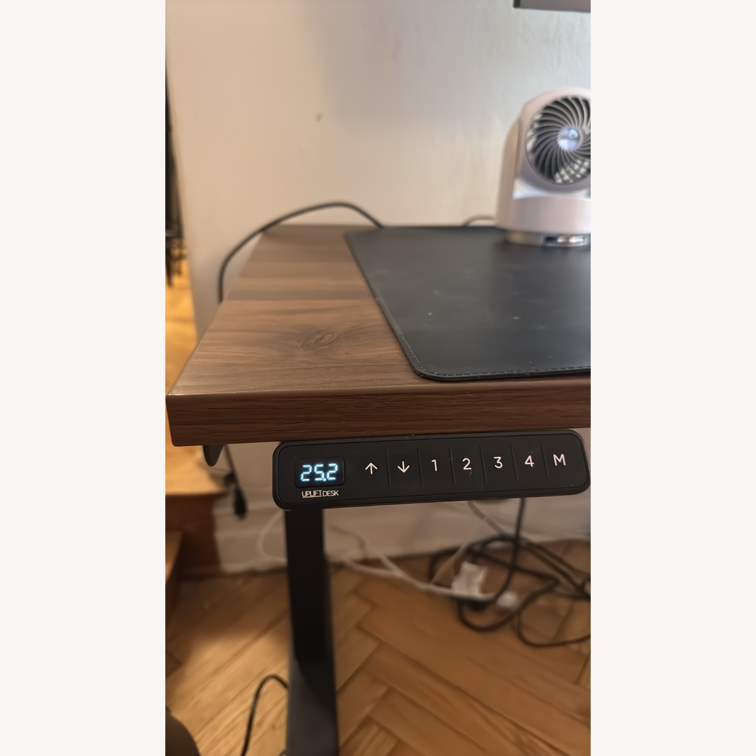 Uplift Standing Desk Dark Brown Metal Desk - image-7