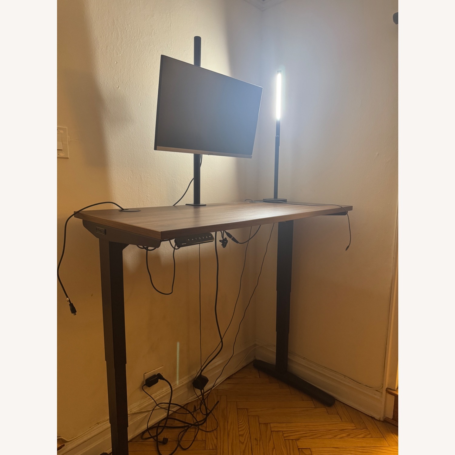 Uplift Standing Desk Dark Brown Metal Desk - image-6
