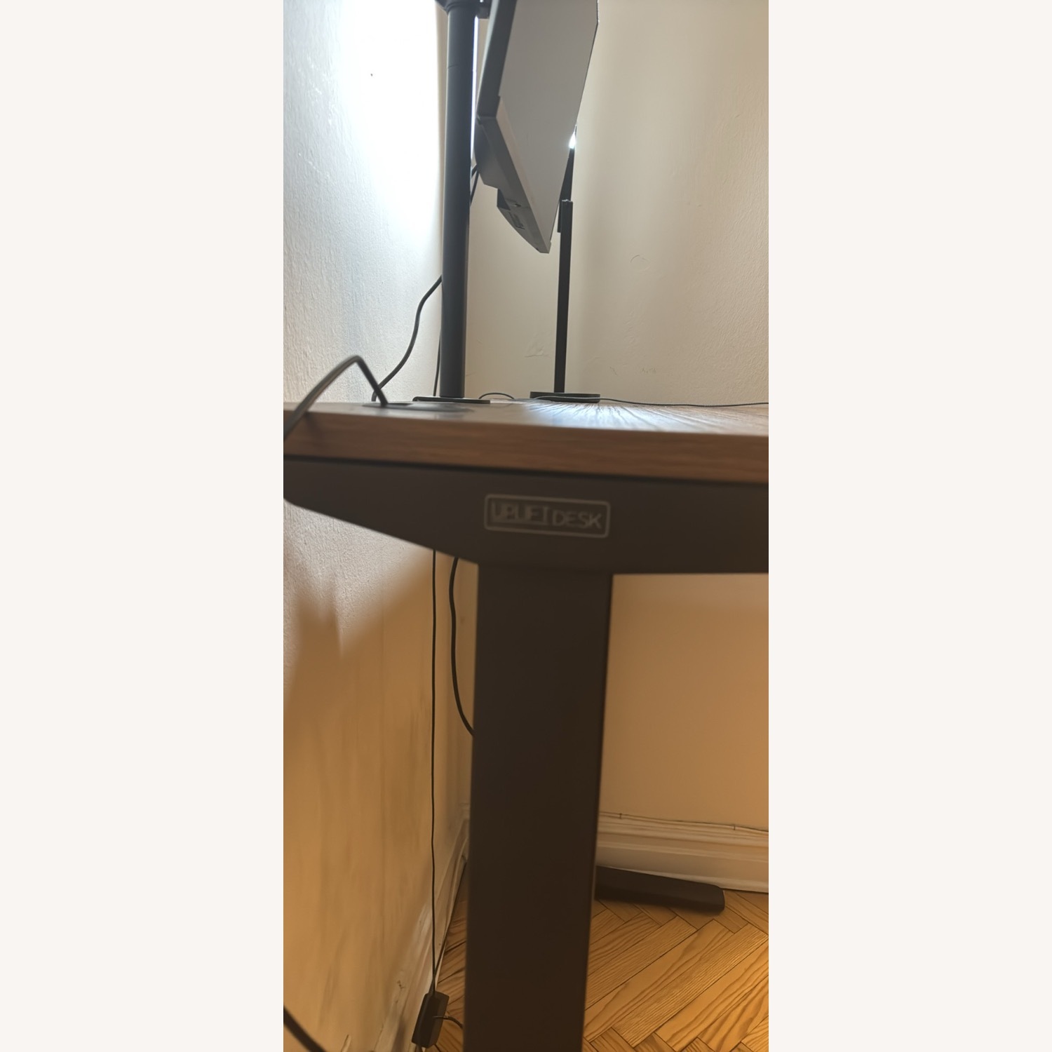 Uplift Standing Desk Dark Brown Metal Desk - image-9
