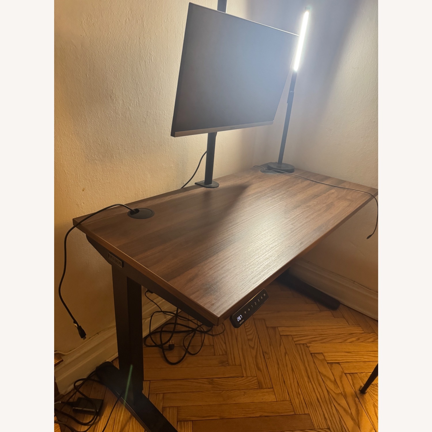Uplift Standing Desk Dark Brown Metal Desk - image-5