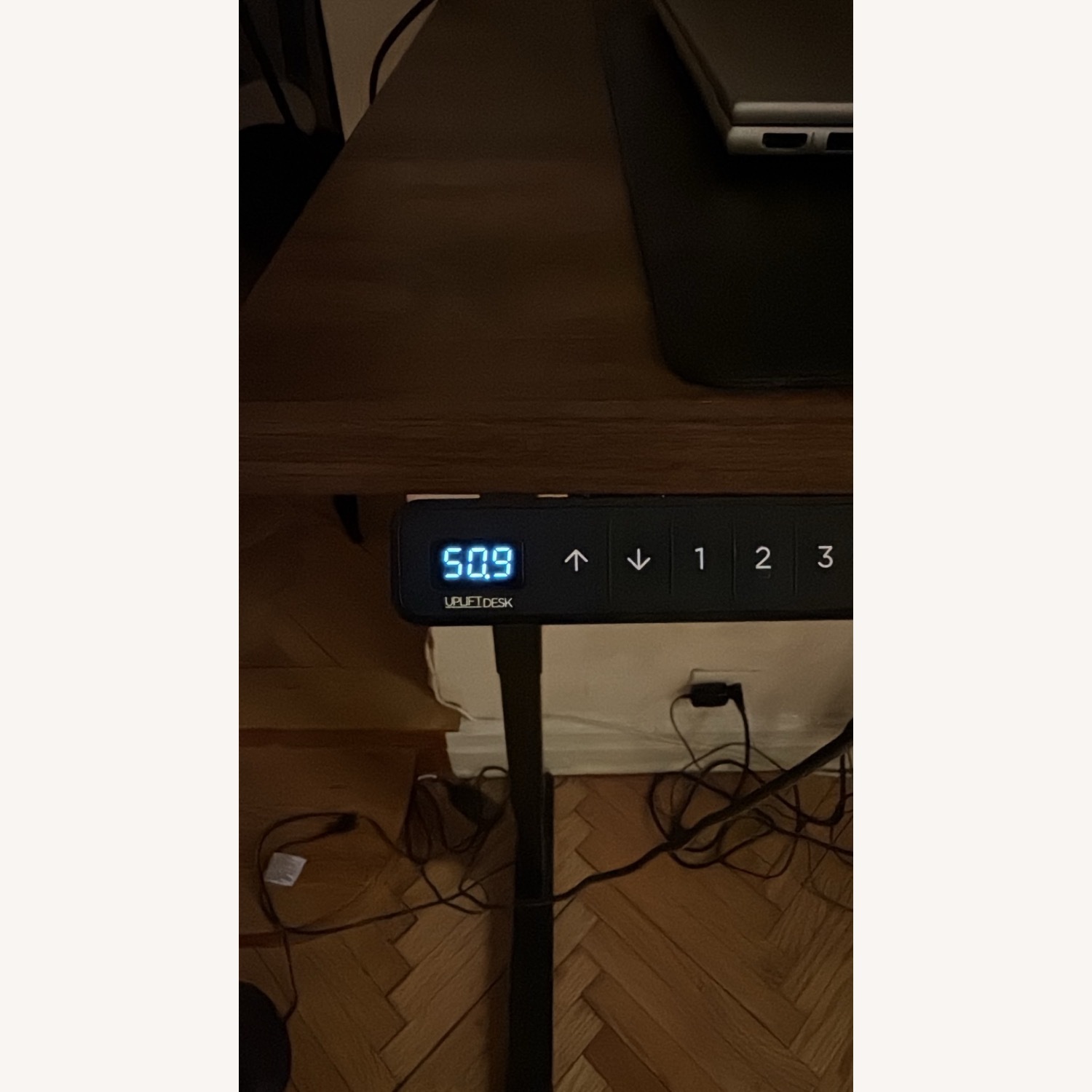 Uplift Standing Desk Dark Brown Metal Desk - image-8