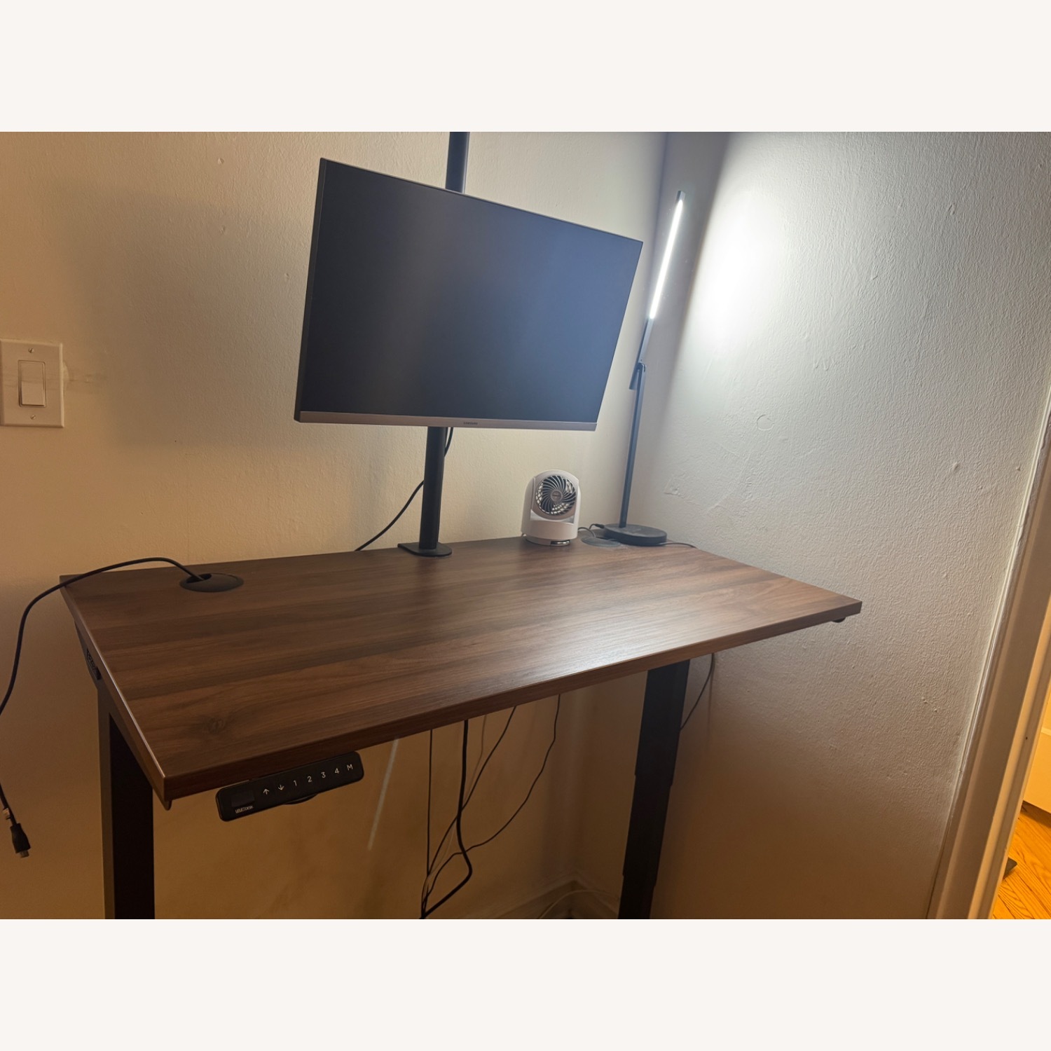 Uplift Standing Desk Dark Brown Metal Desk - image-4