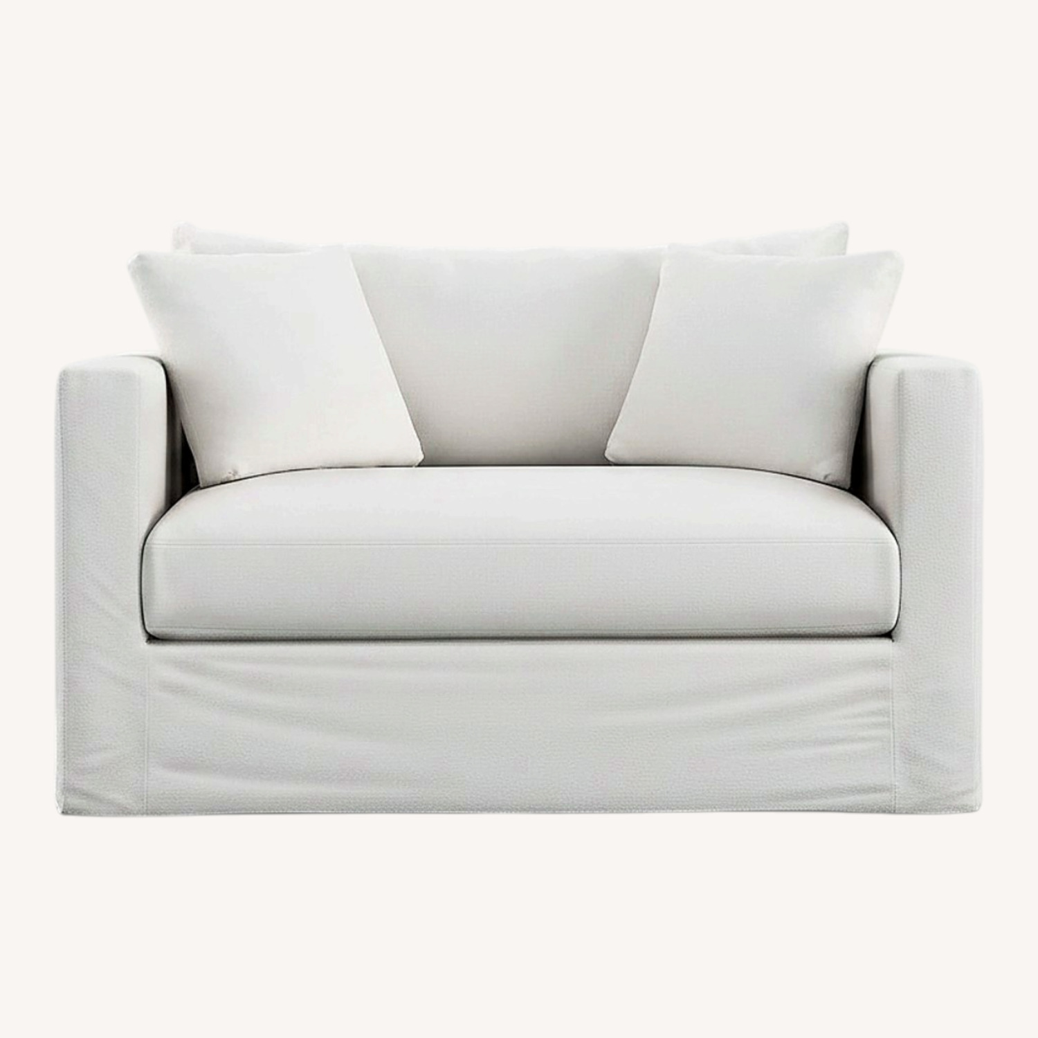 Crate & Barrel White 2 Seater Sofa - image-0