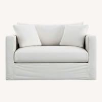 Crate & Barrel White 2 Seater Sofa
