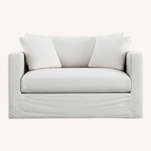Used Crate & Barrel White 2 Seater Sofa for sale on AptDeco
