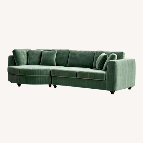 Used Wayfair Atosa Green 3+ Piece Sectional for sale on AptDeco