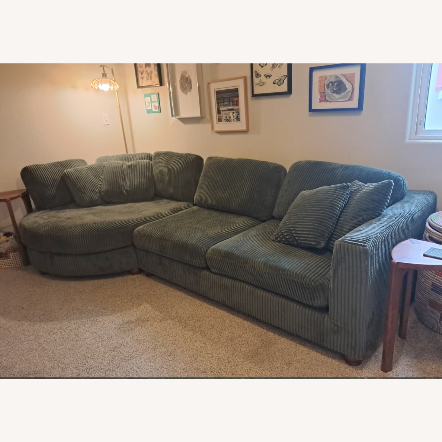 Wayfair Atosa Green 3+ Piece Sectional - image-2