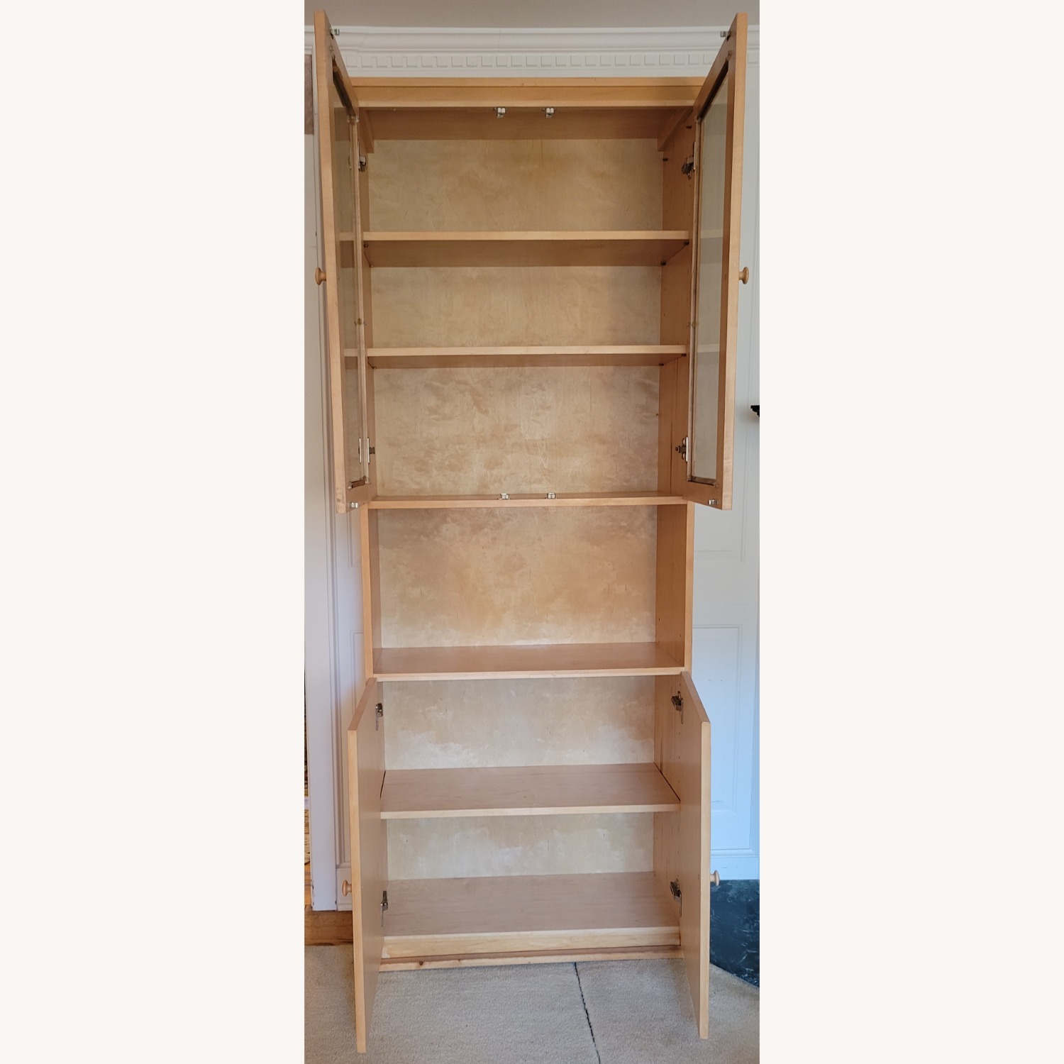 Natural Wood Bookcase - image-5