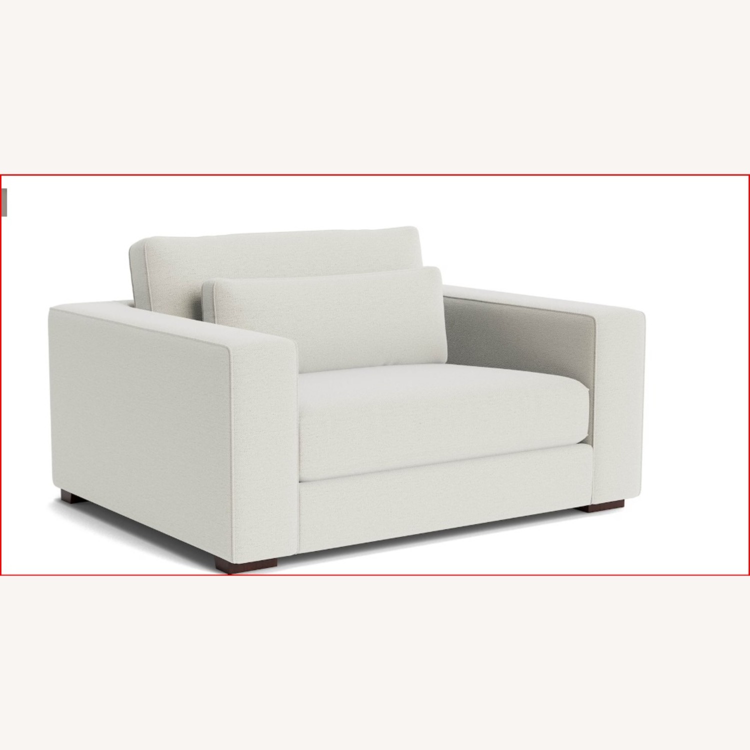 Bassett Moby Light Gray Fabric Chair and a Half - image-2