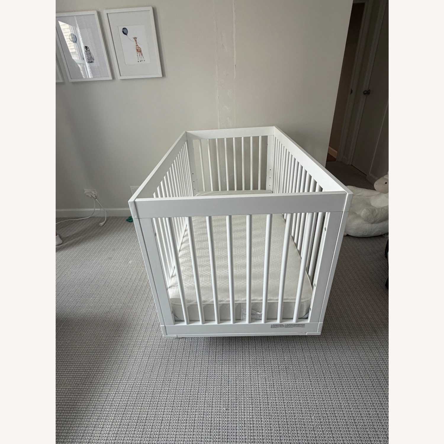 Babyletto White Wood Crib - image-3