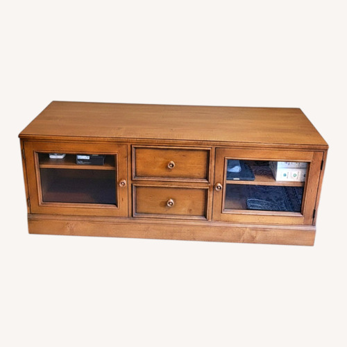 Used Ethan Allen Natural Wood Media Storage for sale on AptDeco