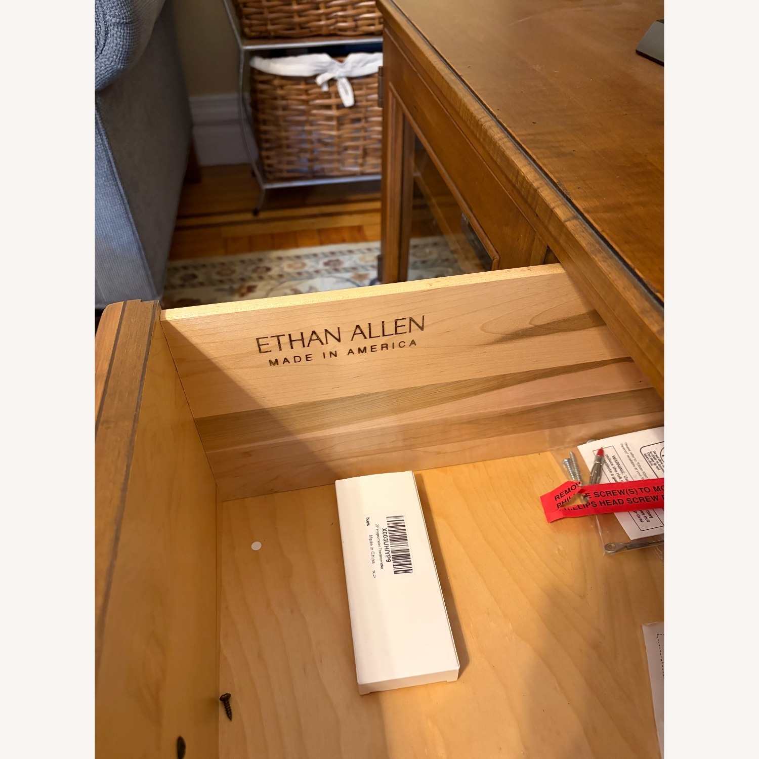 Ethan Allen Natural Wood Media Storage - image-3