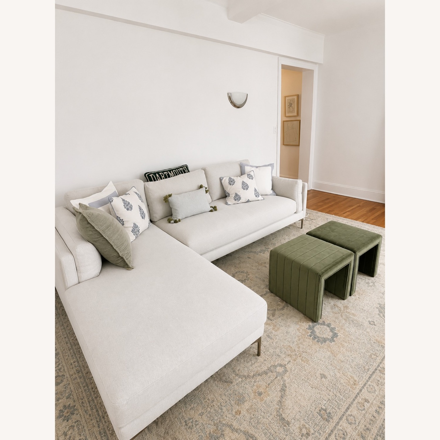 Interior Define Light Gray Sloan Couch - image-1