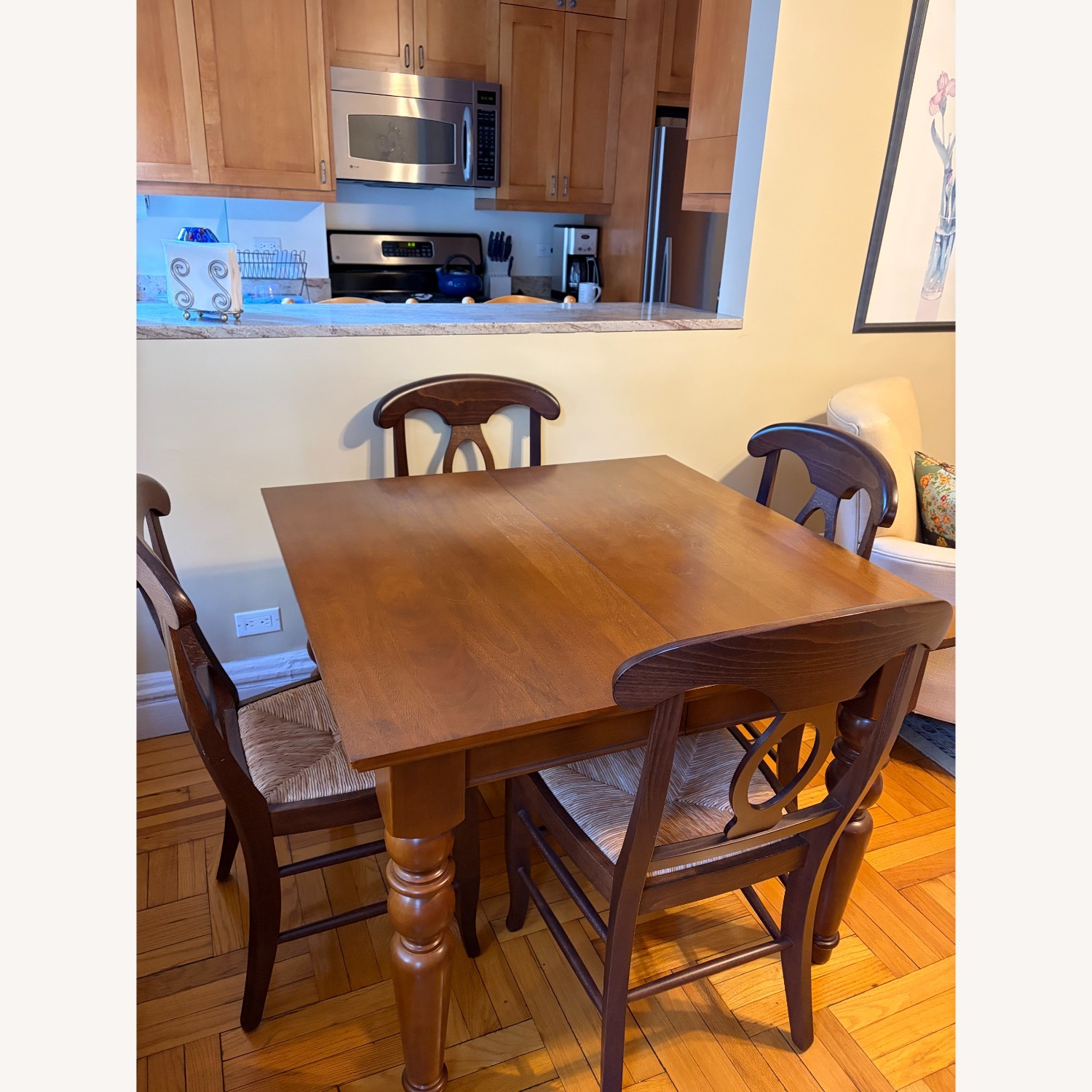Pottery Barn Frnsco Dark Brown Wood Dining Set - image-2
