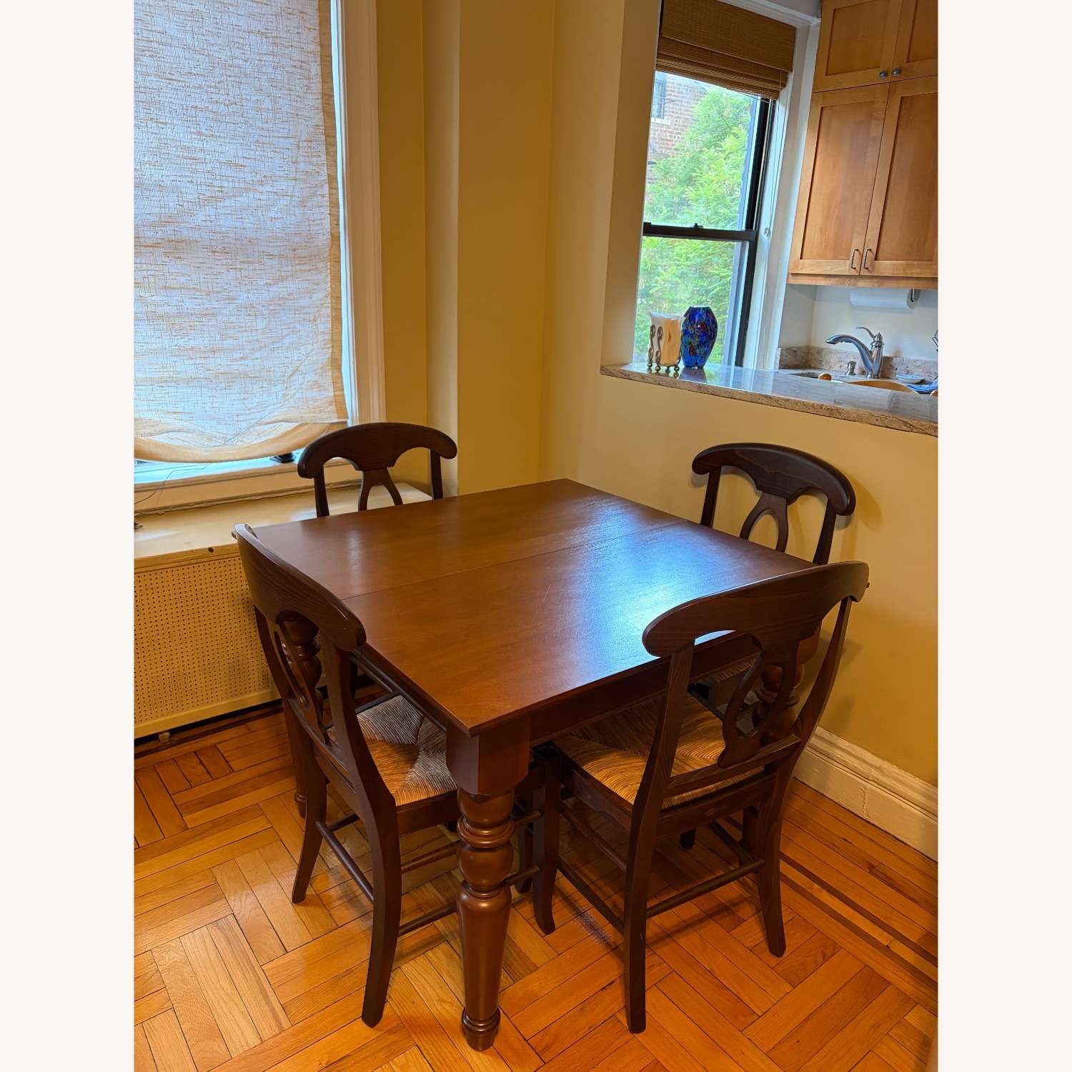 Pottery Barn Frnsco Dark Brown Wood Dining Set - image-1